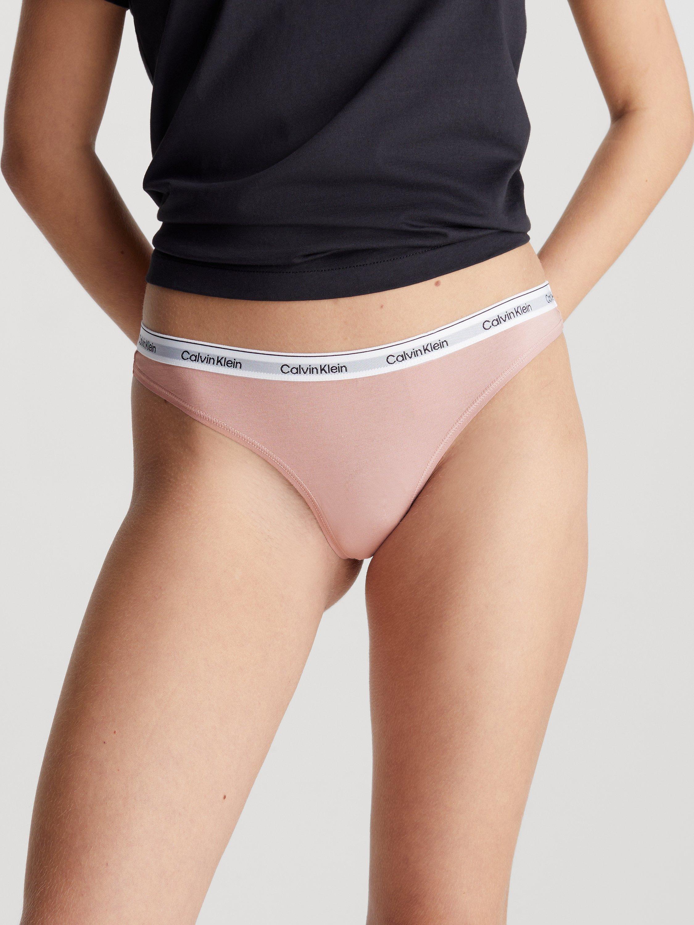 Calvin klein women's carousel logo cotton thong panty best sale