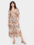 Saint Tropez Eya Tie Dye Strokes Print Maxi Dress, Creme/Multi