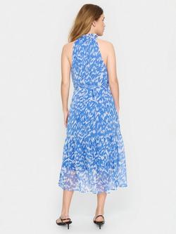 Saint Tropez Elfa Abstract Print Halterneck Midi Dress, Surf Blue Nature - view 2, Surf Blue Nature