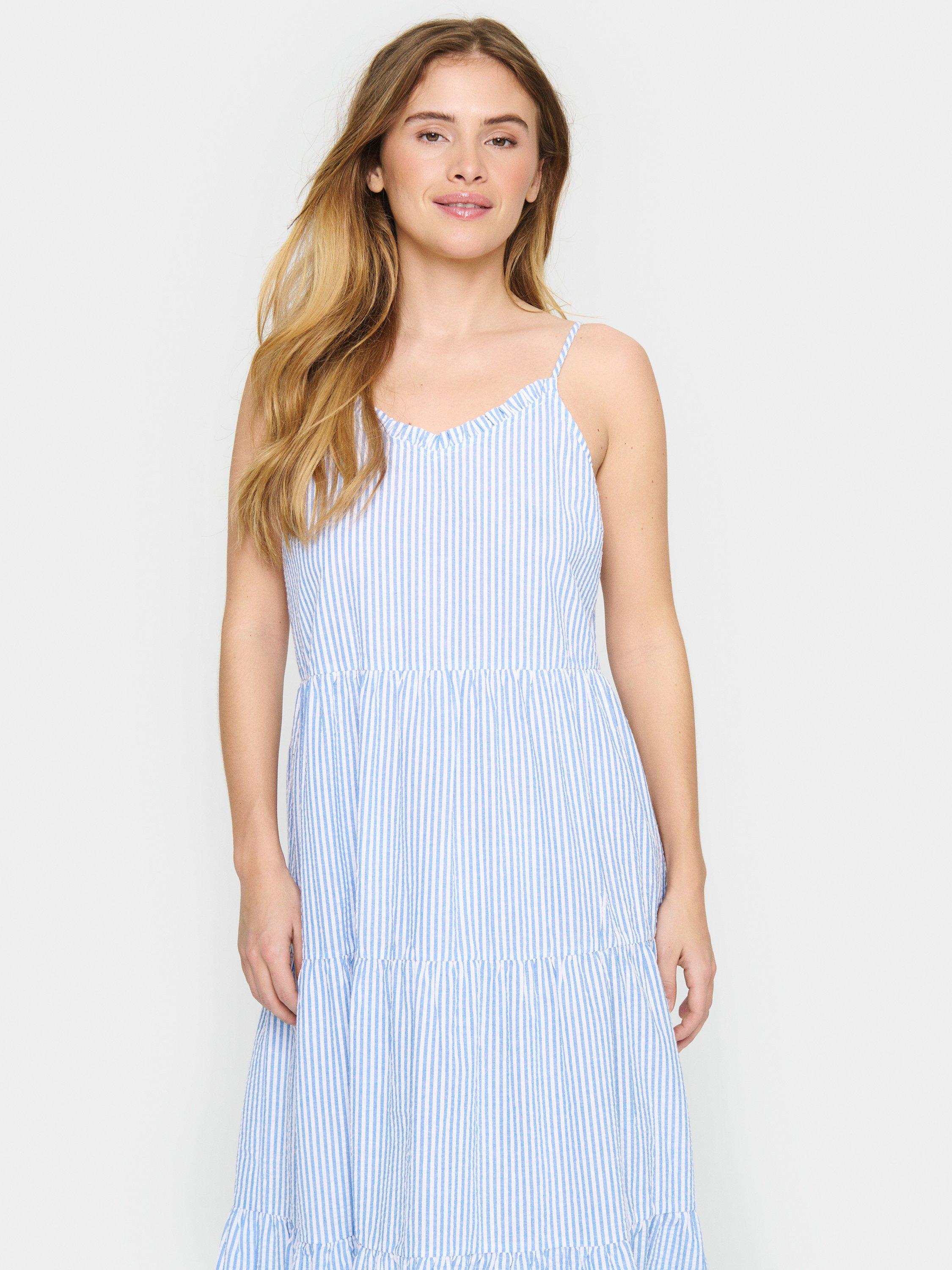 Product image 1 of 5, which shows Saint Tropez Elmiko Spaghetti Strap Midi Dress, Palace Blue, M