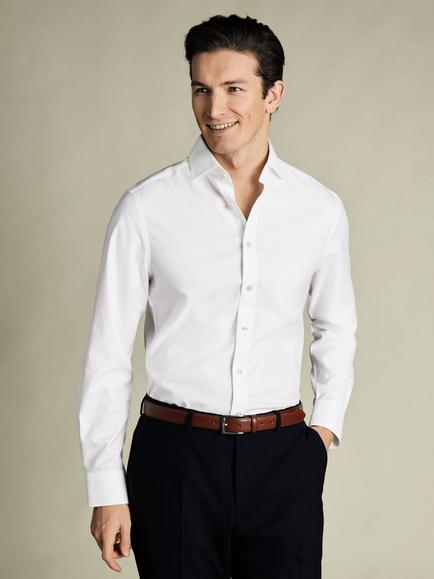 Charles Tyrwhitt Cotton Slim Fit Non-Iron Shirt, White