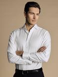 Charles Tyrwhitt Cotton Herringbone Weave Non-Iron Shirt, White