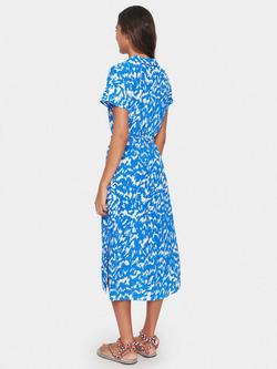 Saint Tropez Blanca Ecovero Short Sleeve Shirt Dress, Surf Blue Nature - view 2, Surf Blue Nature