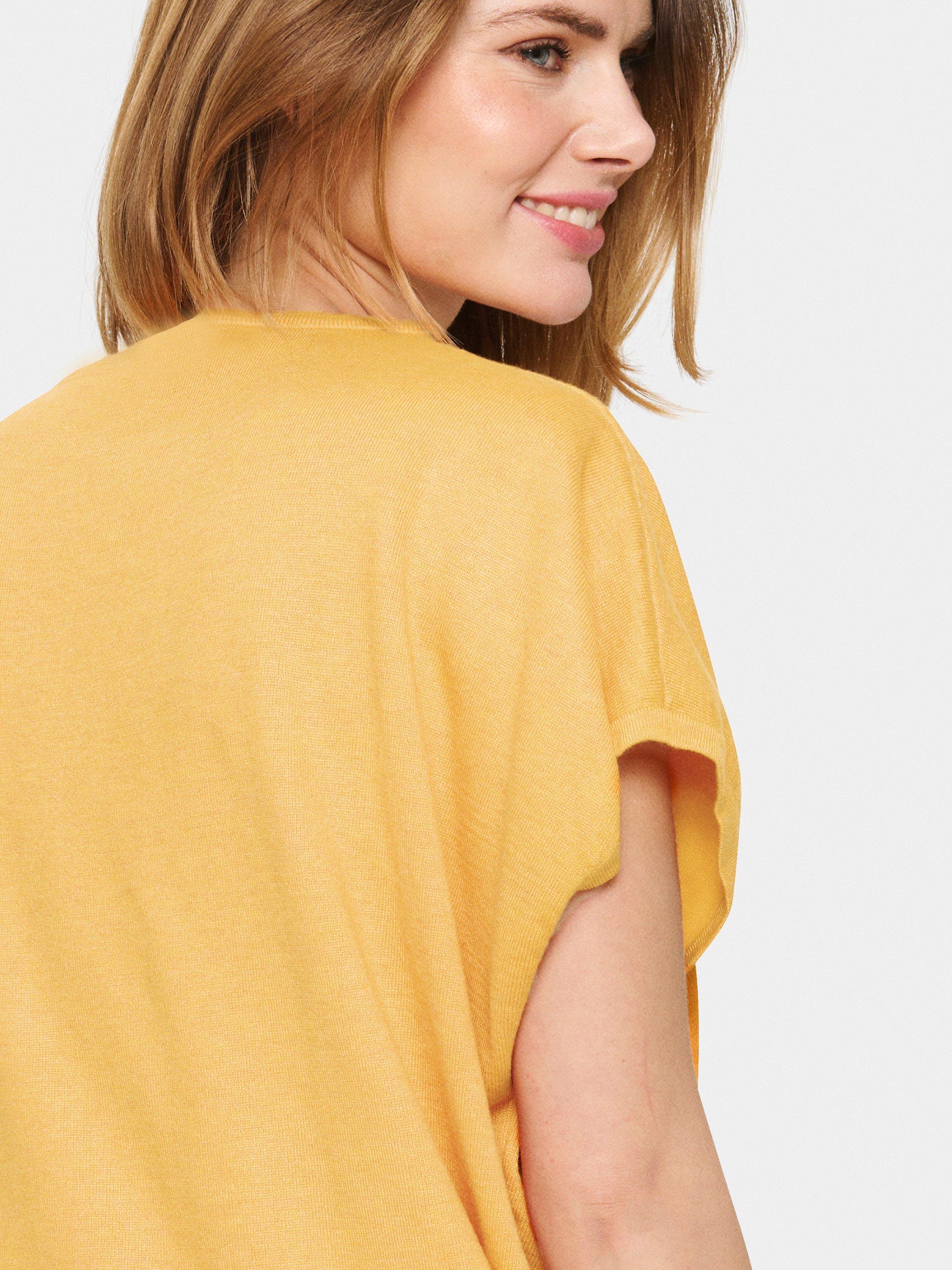 Product image 4 of 6, which shows Saint Tropez Mila Short Sleeve Round Neck Top, Yellow, M