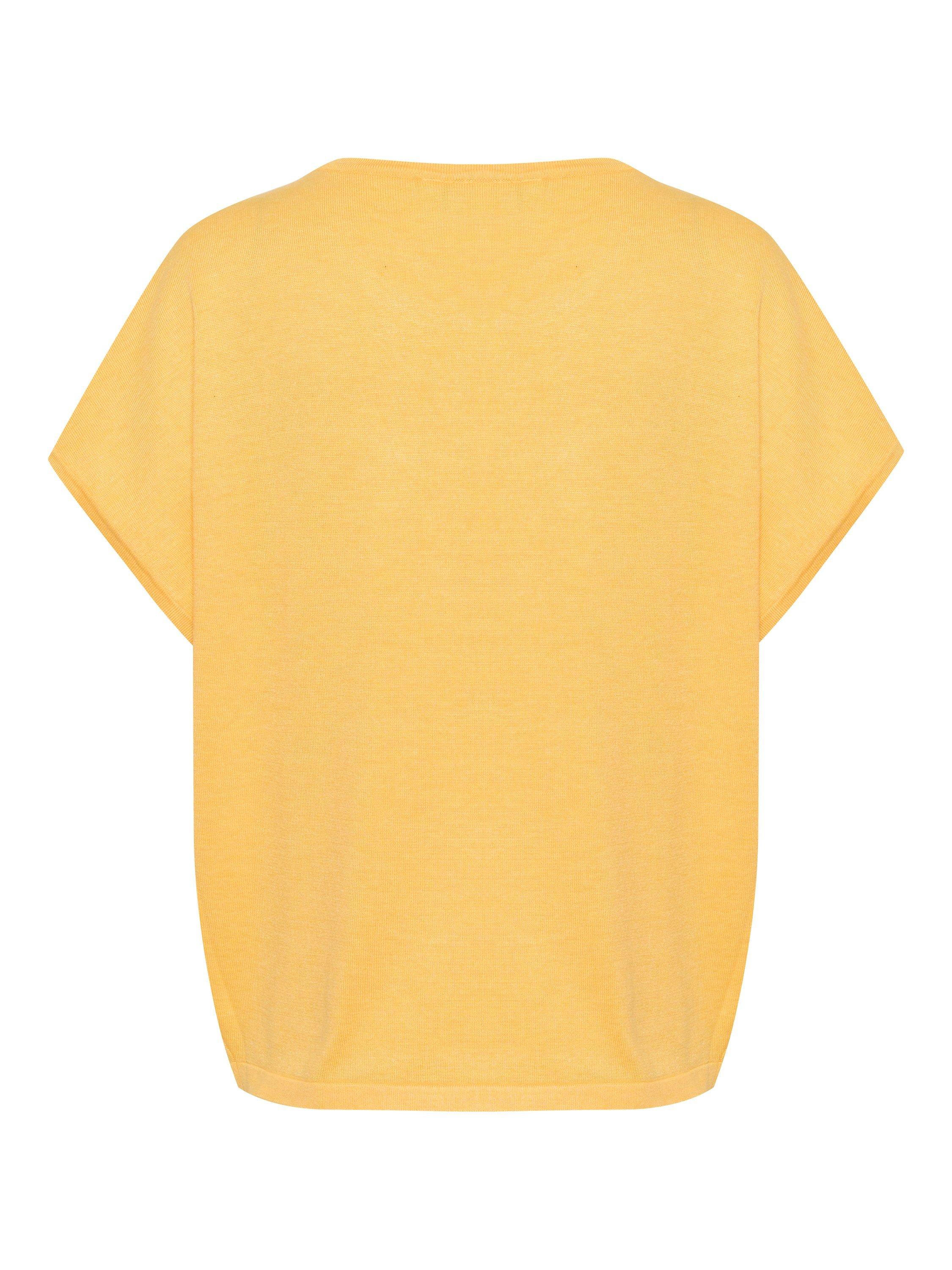 Product image 6 of 6, which shows Saint Tropez Mila Short Sleeve Round Neck Top, Yellow, M