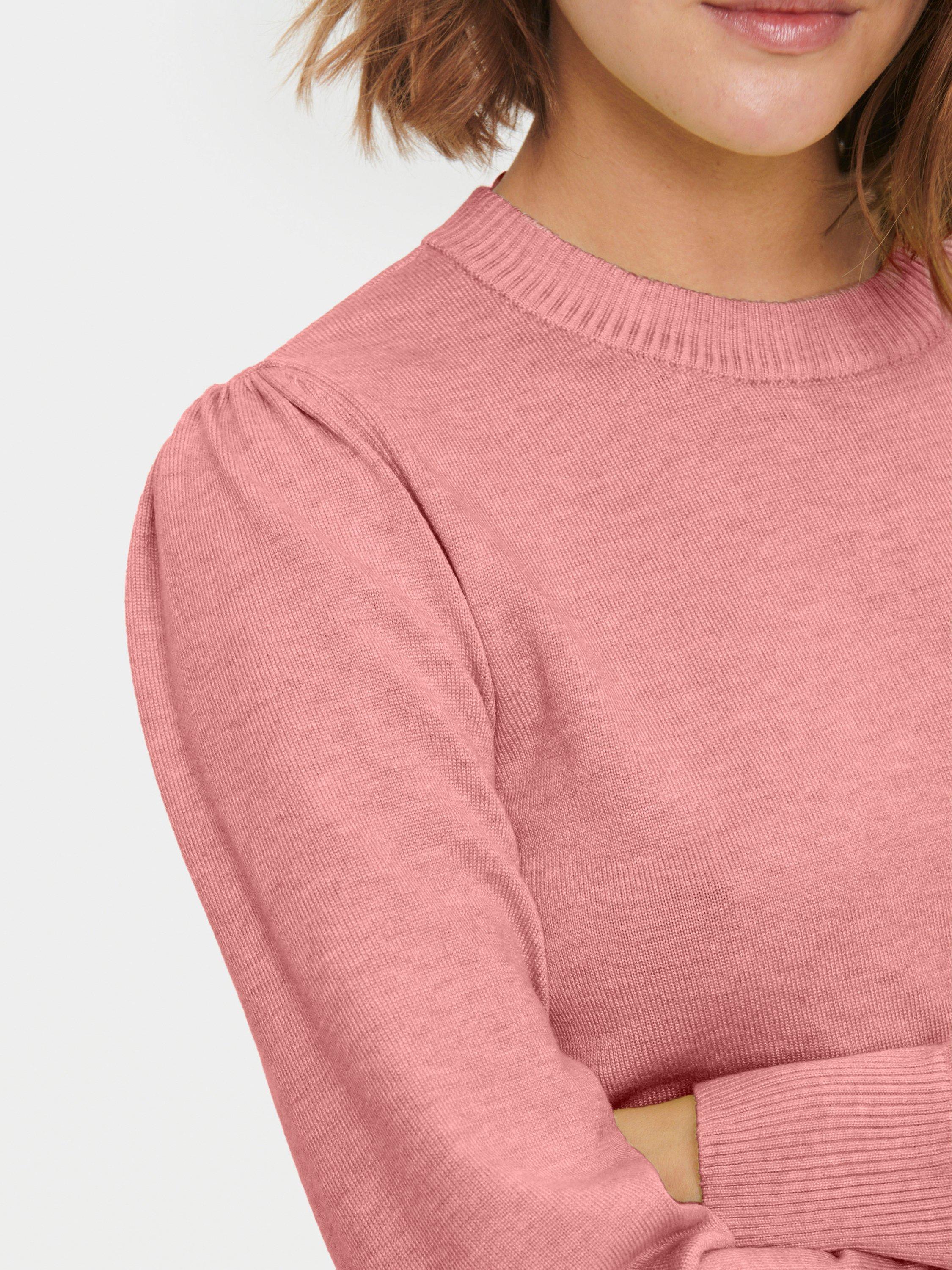 Product image 4 of 6, which shows Saint Tropez Mila Long Sleeve Crew Neck Pullover Jumper, Brandied Apricot, S