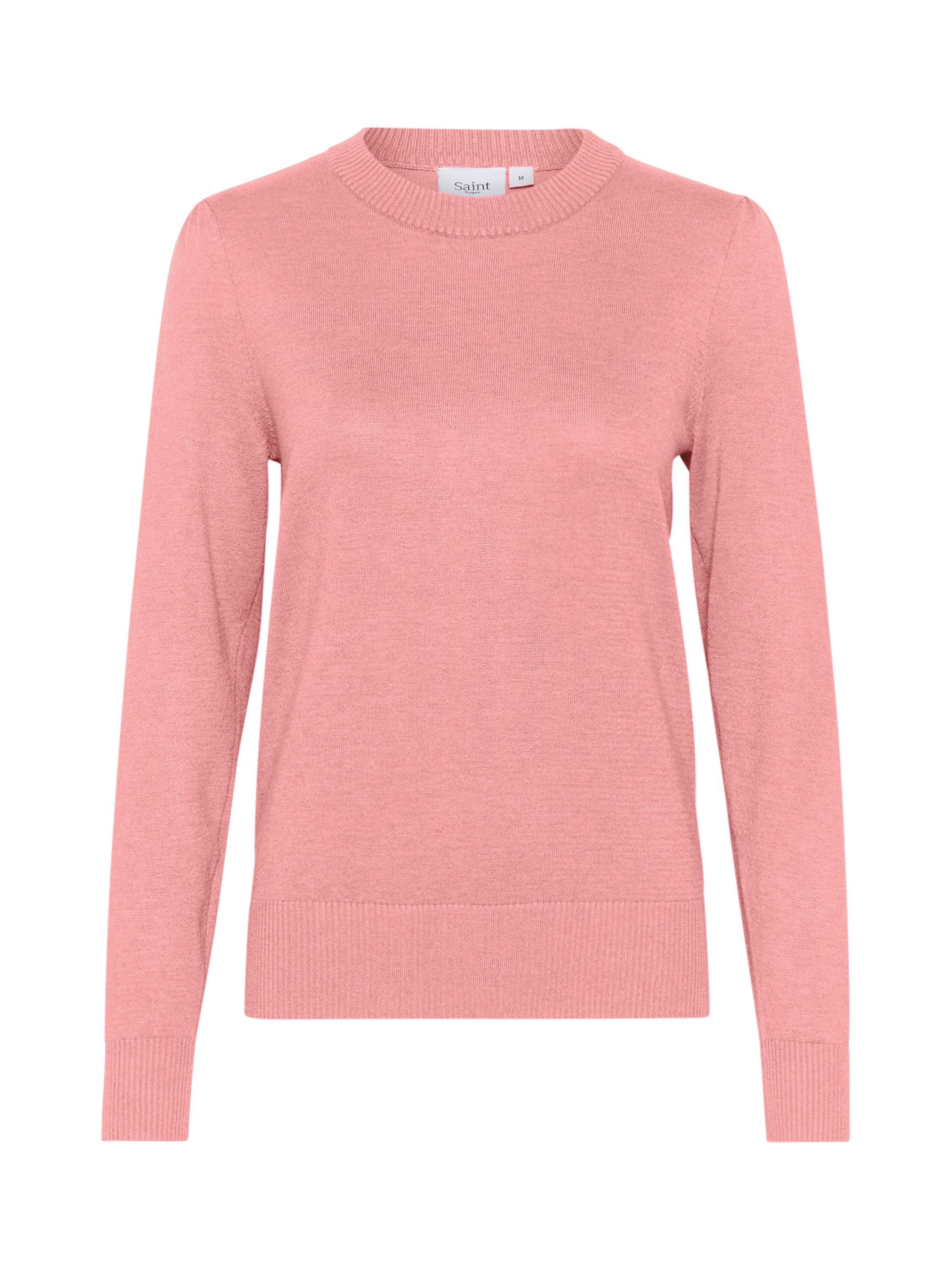Product image 5 of 6, which shows Saint Tropez Mila Long Sleeve Crew Neck Pullover Jumper, Brandied Apricot, S