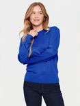 Saint Tropez Mila Long Sleeve Crew Neck Pullover Jumper, Surf Blue