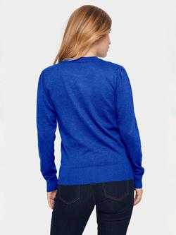 Saint Tropez Mila Long Sleeve Crew Neck Pullover Jumper - view 2, Surf Blue