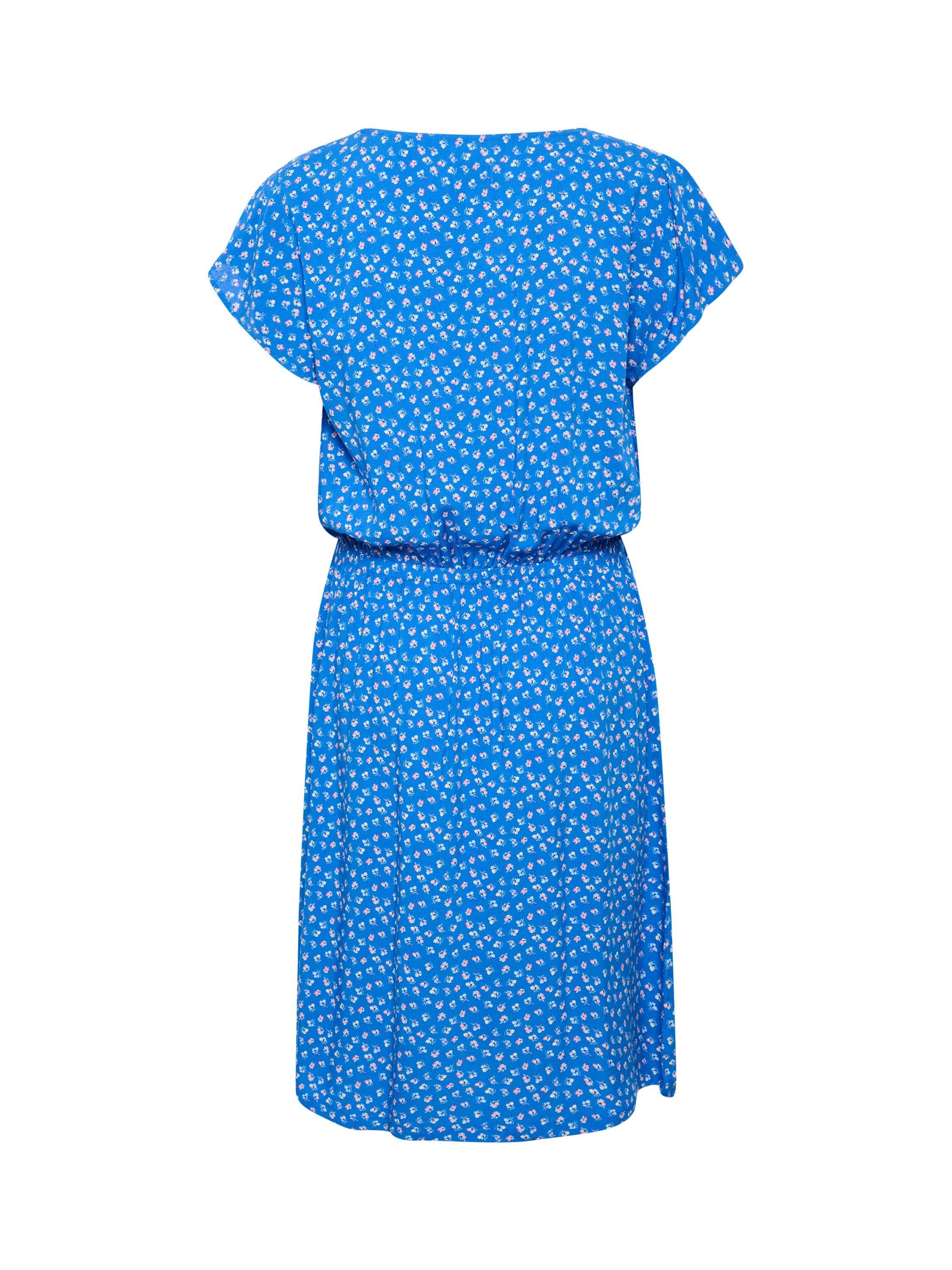 Product image 6 of 6, which shows Saint Tropez Edua Ditsy Floral Print Knee Length Dress, Blue/Multi, XS