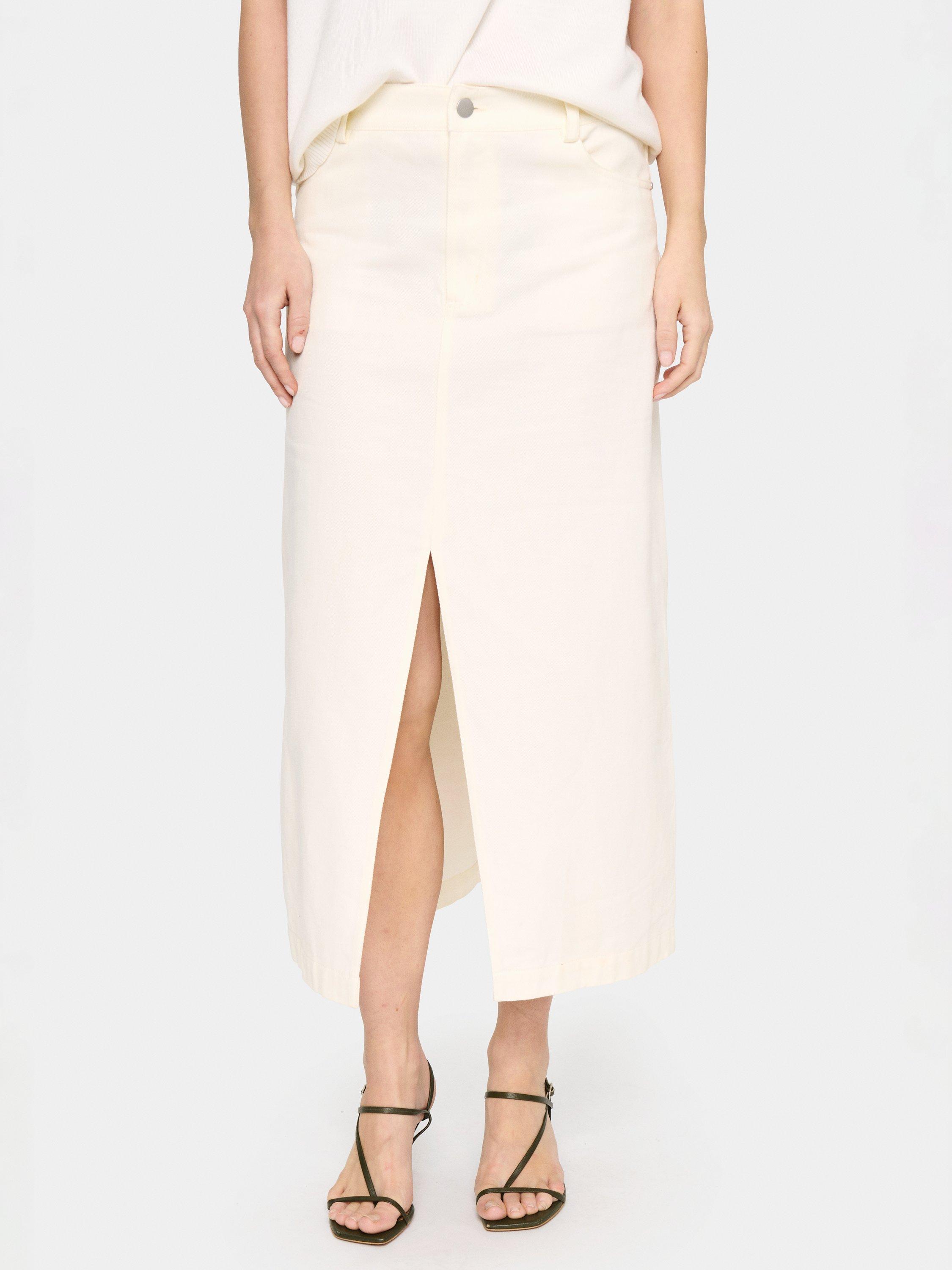 Product image 1 of 5, which shows Saint Tropez Diki Denim Skirt, Ice, S