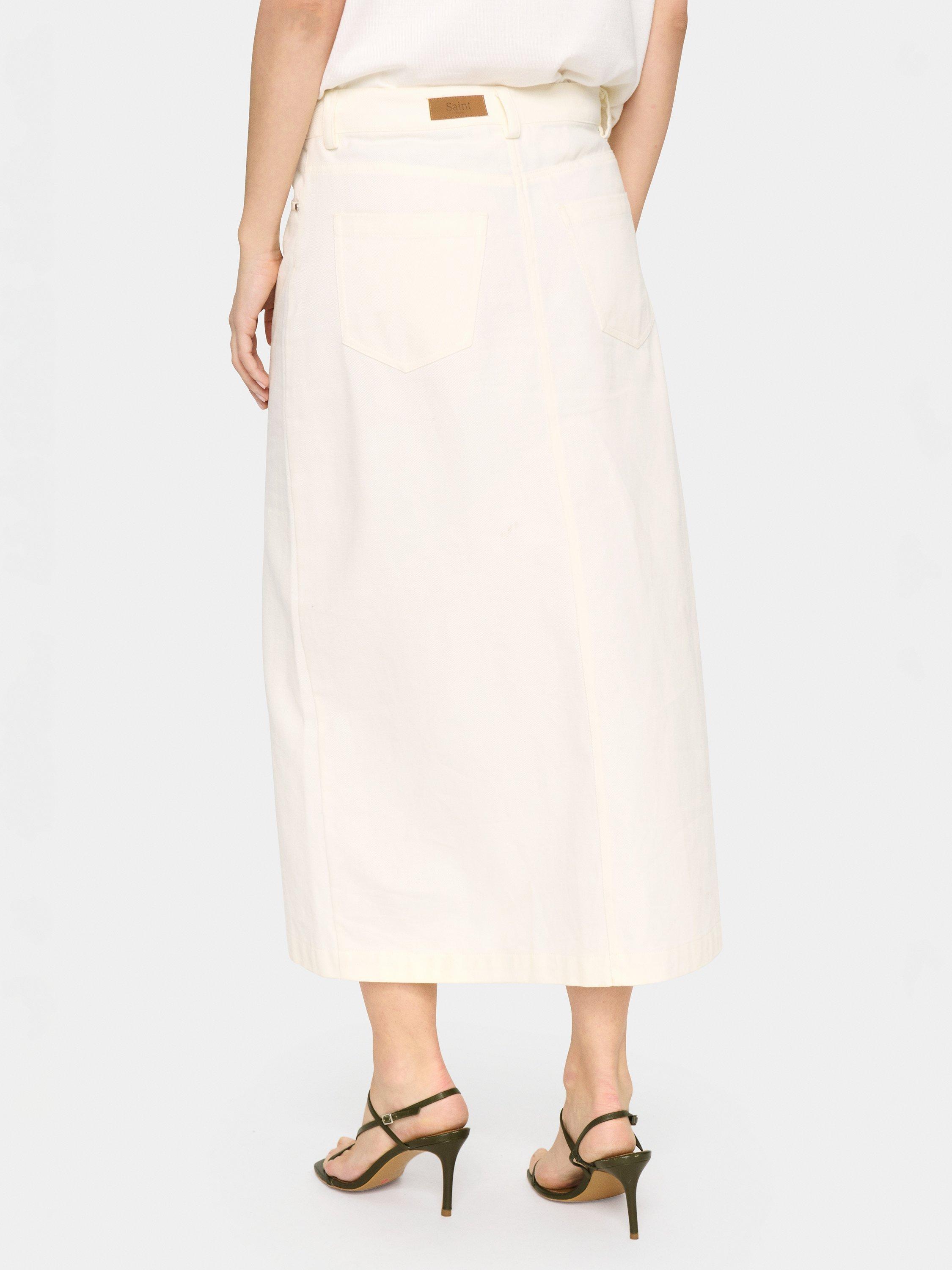 Product image 2 of 5, which shows Saint Tropez Diki Denim Skirt, Ice, S