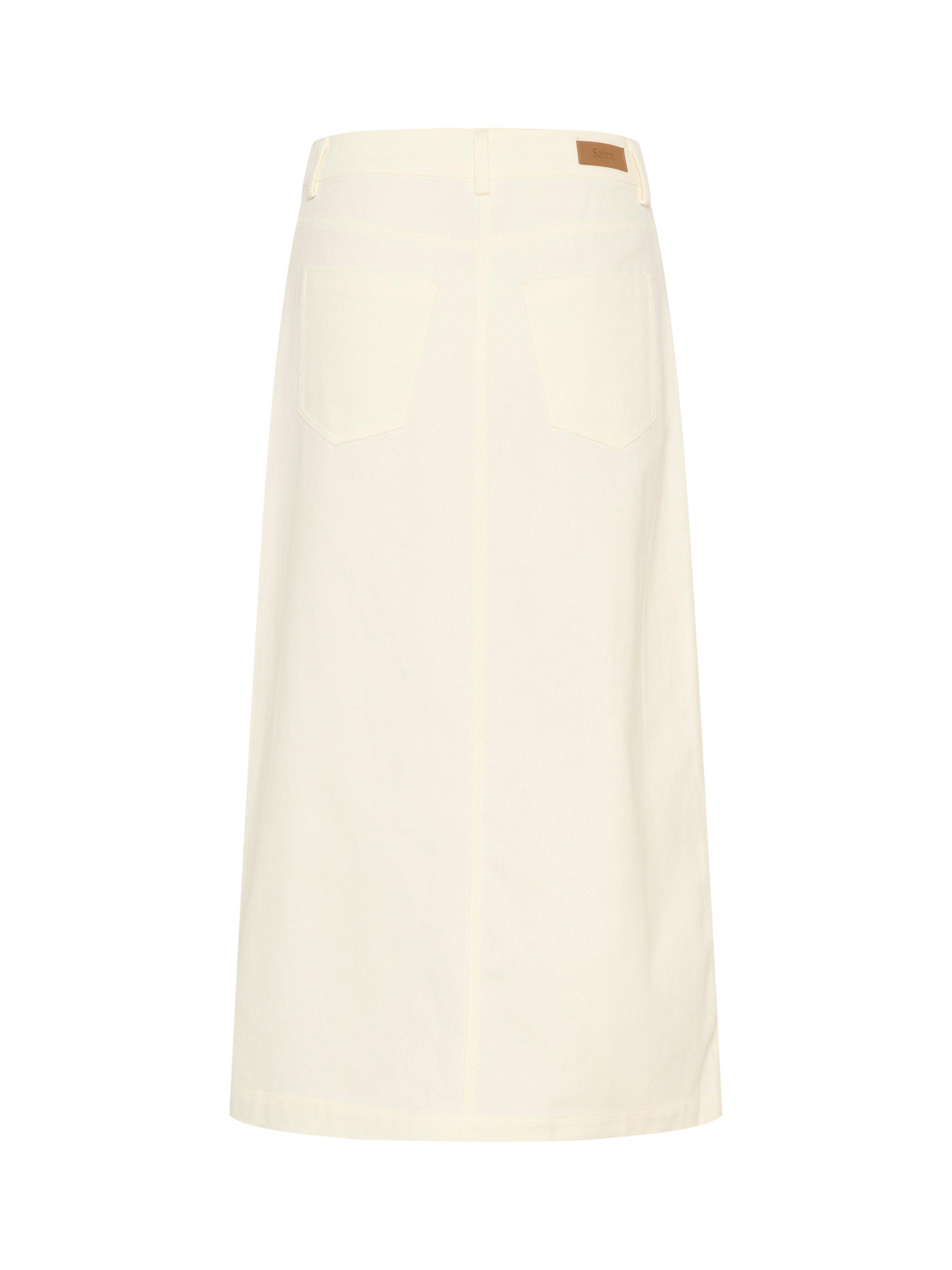 Product image 5 of 5, which shows Saint Tropez Diki Denim Skirt, Ice, S