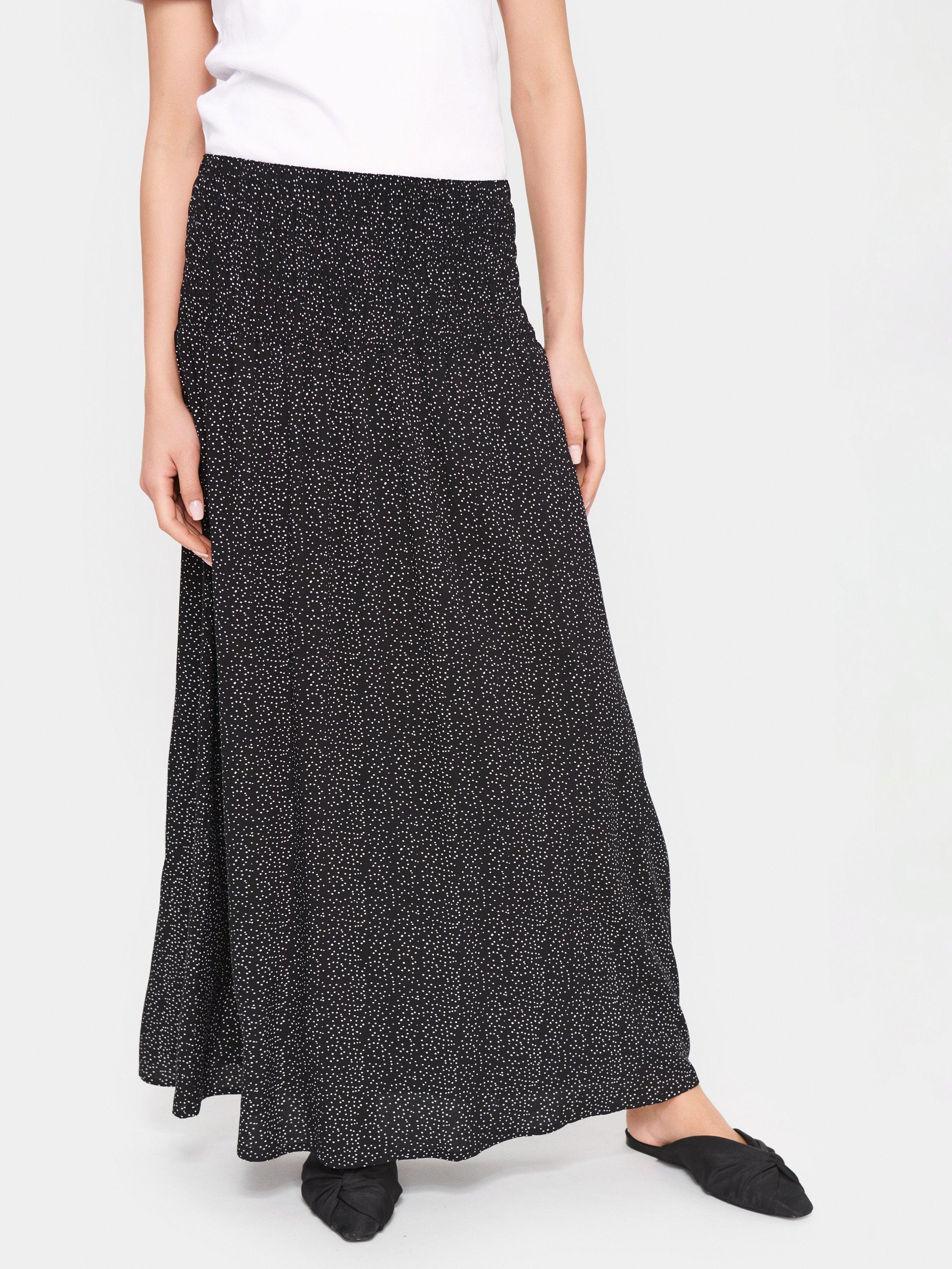 Saint Tropez Edua Spot Print Maxi Skirt, Black/White