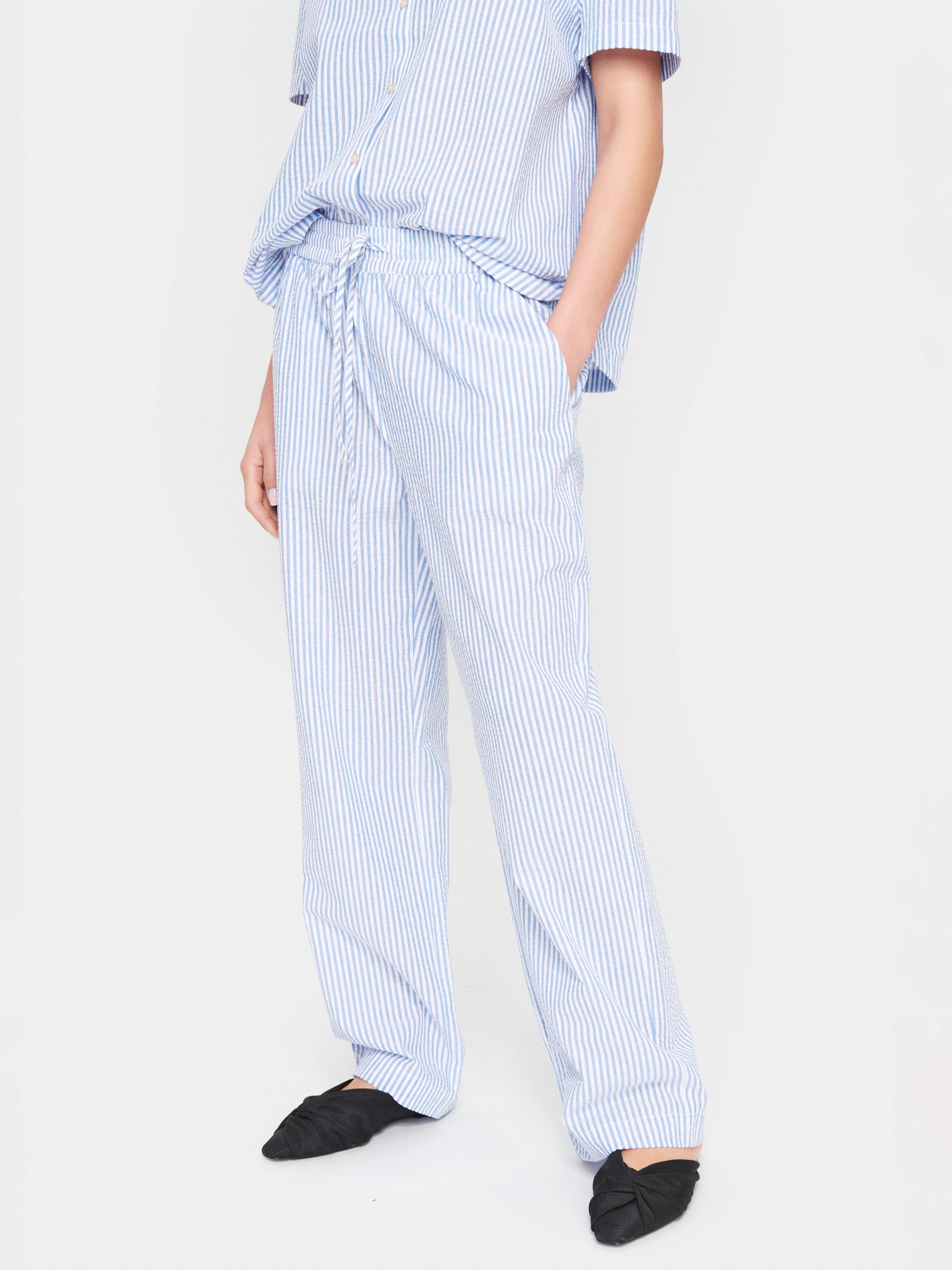 Saint Tropez Elmiko Elastic Waist Casual Trousers, Palace Blue