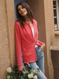 NRBY Penny Linen Jersey Jacket, Geranium