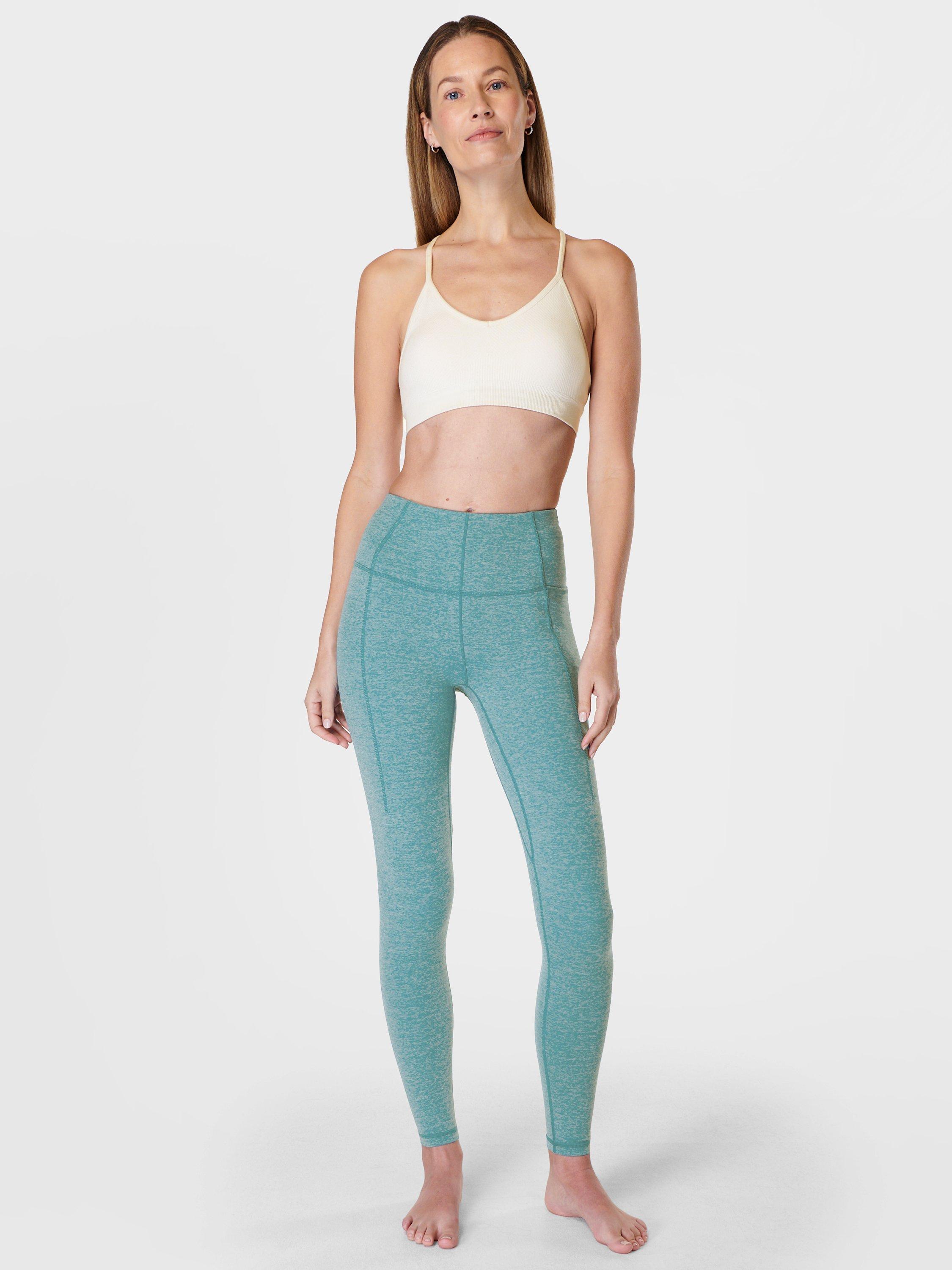 Product image 1 of 7, which shows Sweaty Betty Super Soft Yoga Leggings, Reef Teal Blue Marl, XS