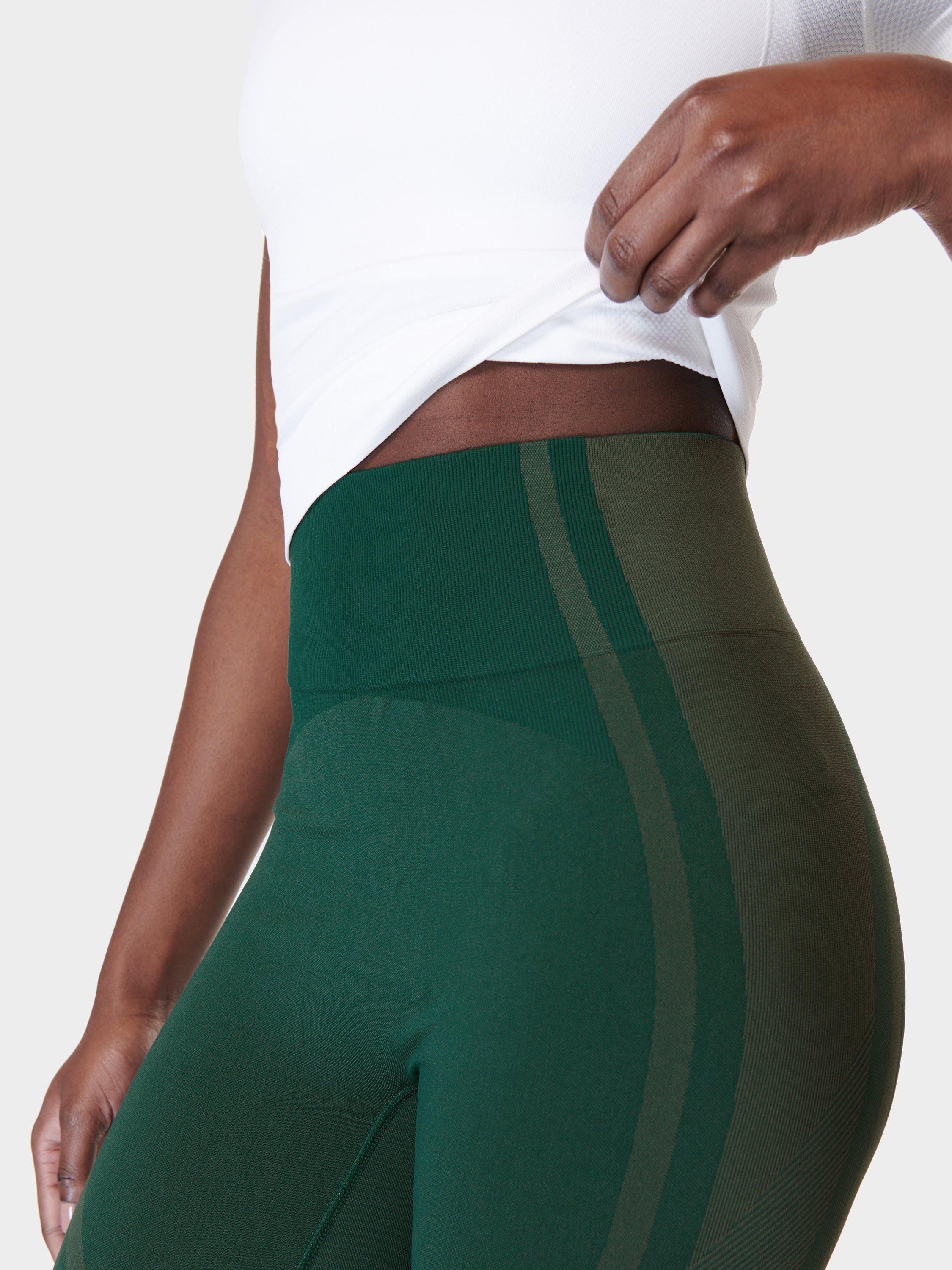 Product image 7 of 8, which shows Sweaty Betty Silhouette Sculpt Seamless Workout Leggings, Retro Green, XS