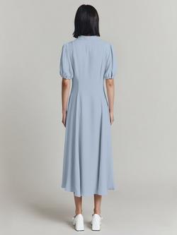 Ghost Eddie Bow Detail Midi Dress - view 2, Sky Blue