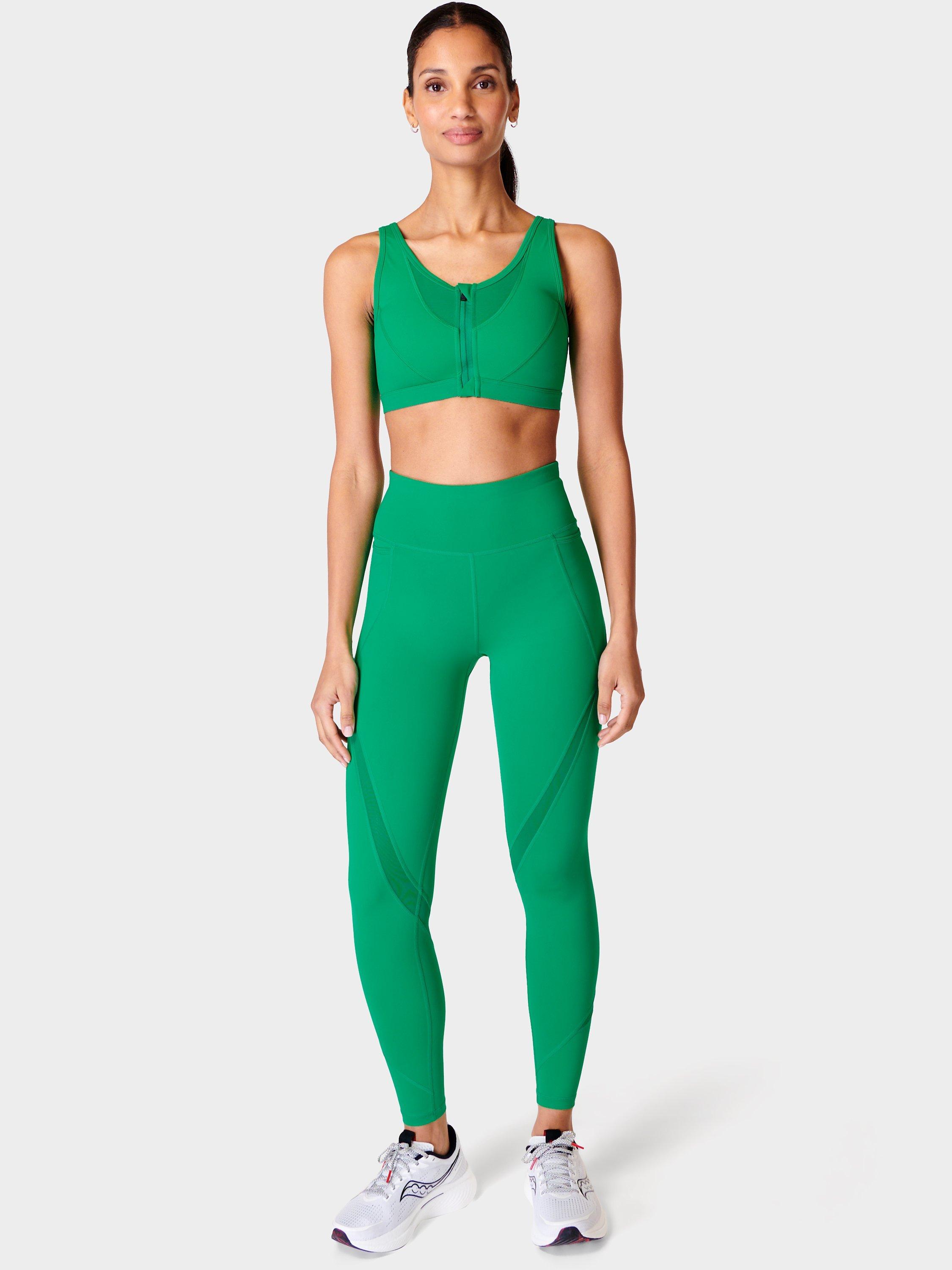 Product image 3 of 9, which shows Sweaty Betty Power Icon Gym Leggings, Electro Green, XS