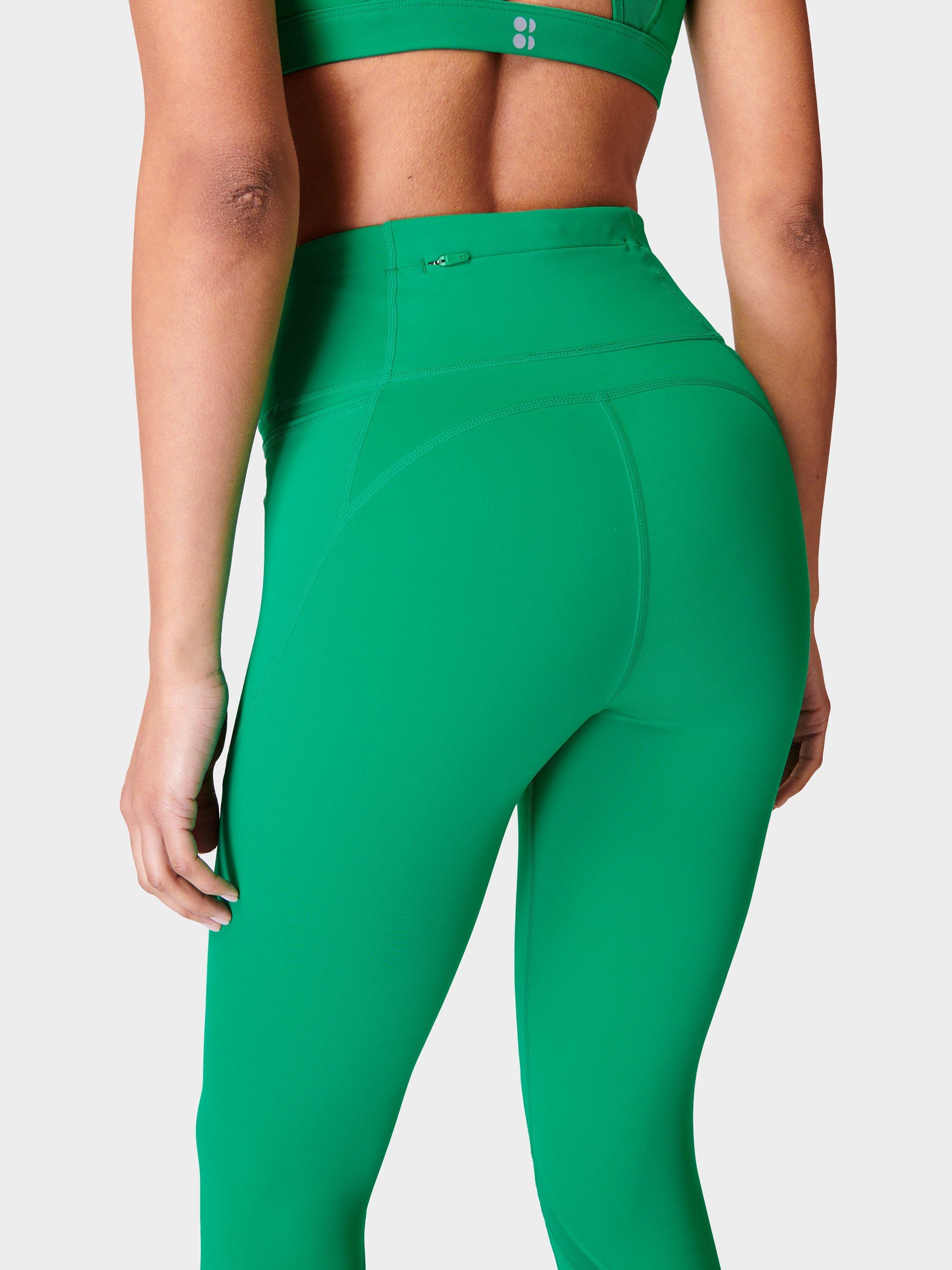Product image 5 of 9, which shows Sweaty Betty Power Icon Gym Leggings, Electro Green, XS