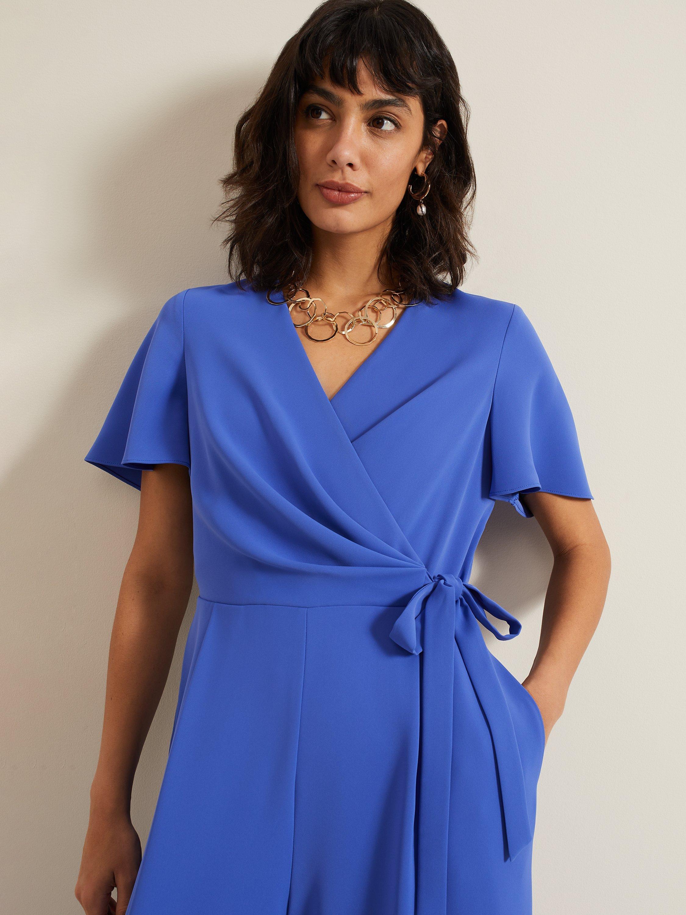 Phase Eight Julissa Wide Leg Jumpsuit, Blue, 10