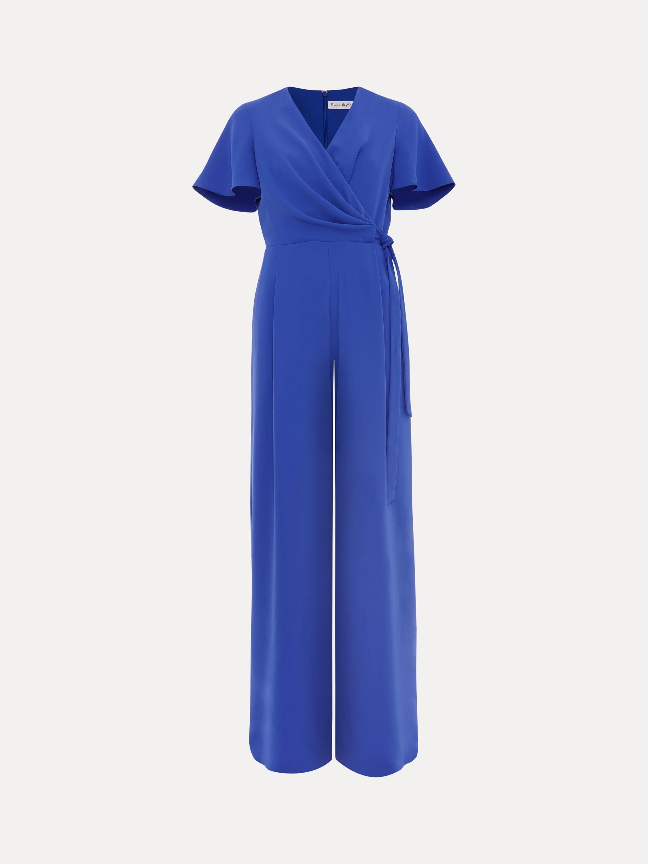 Phase Eight Julissa Wide Leg Jumpsuit, Blue, 10