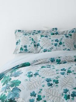 John Lewis X Collagerie Geranium Duvet Cover Set, Eau De Nil