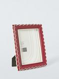 John Lewis Multi Scallop Hand Painted Photo Frame, Red