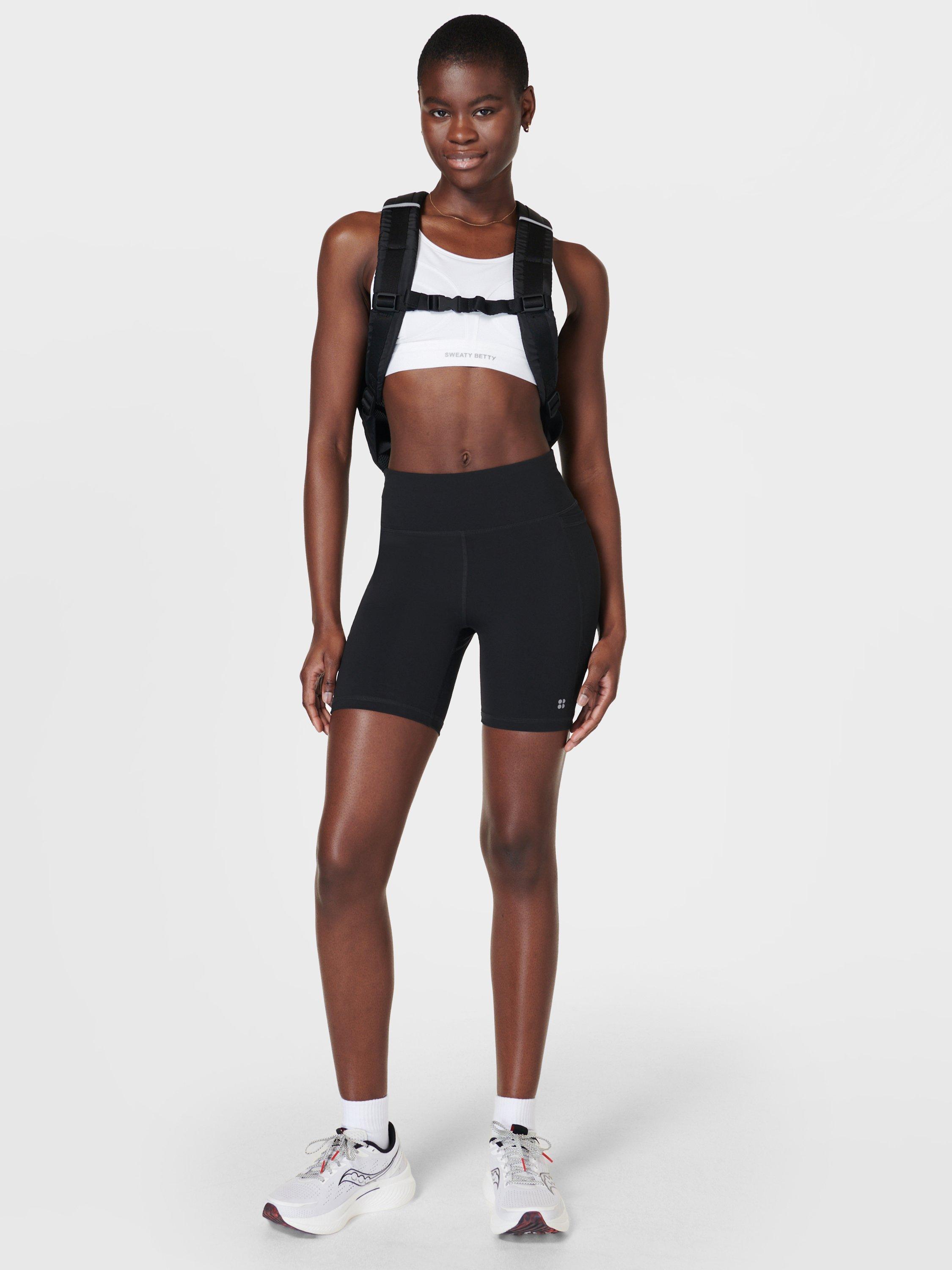 Product image 5 of 6, which shows Sweaty Betty Power Pro Running Bra, White, 30A
