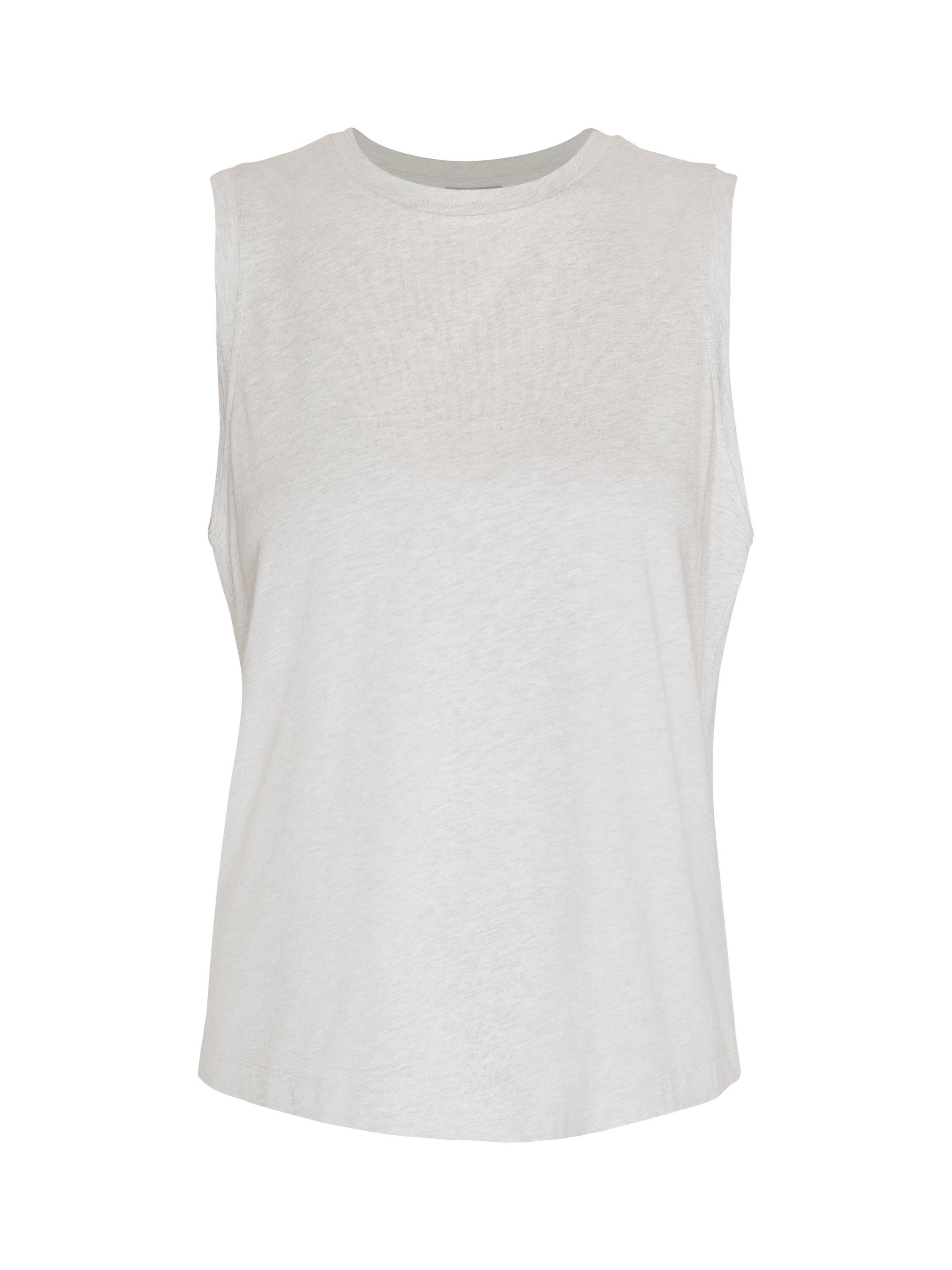 Product image 6 of 6, which shows Sweaty Betty Essential Organic Cotton Blend Tank Top, Light Grey Marl, XXS