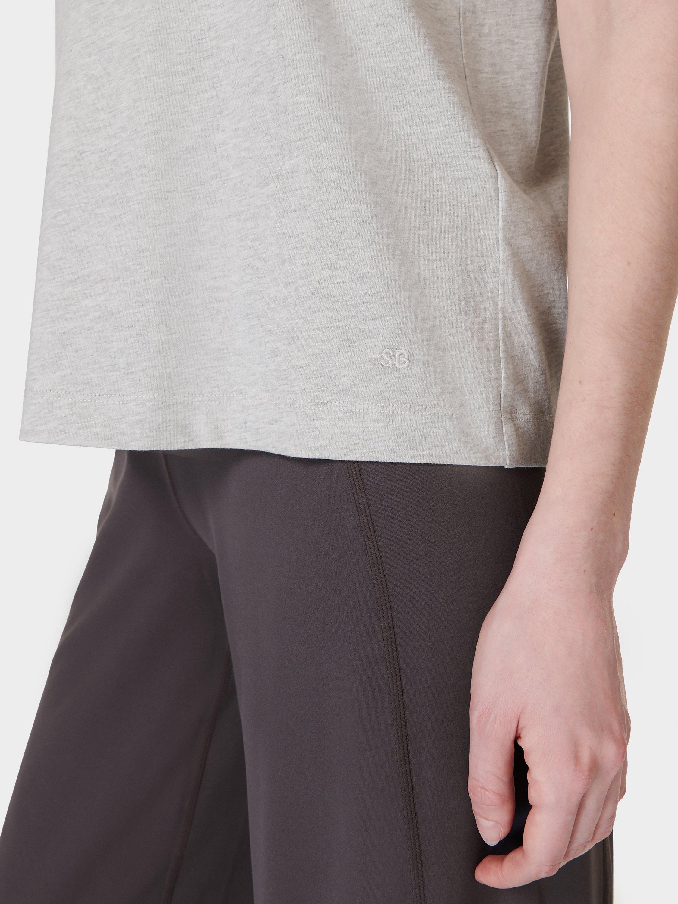Product image 5 of 6, which shows Sweaty Betty Essential Organic Cotton Blend Tank Top, Light Grey Marl, XXS