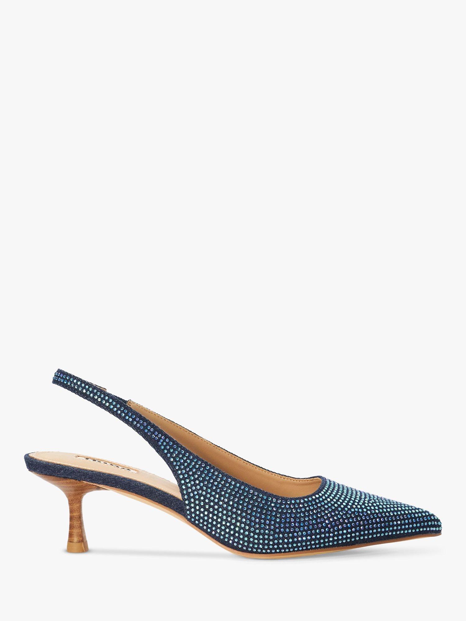 Blue embellished shops shoes