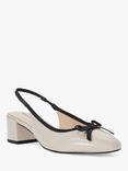 Dune Classy Leather Slingback Court Shoes