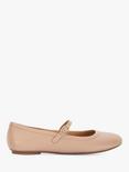 Dune Heida Leather Mary Jane Ballet Flats, Blush