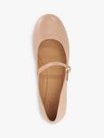 Dune Heida Leather Mary Jane Ballet Flats, Blush