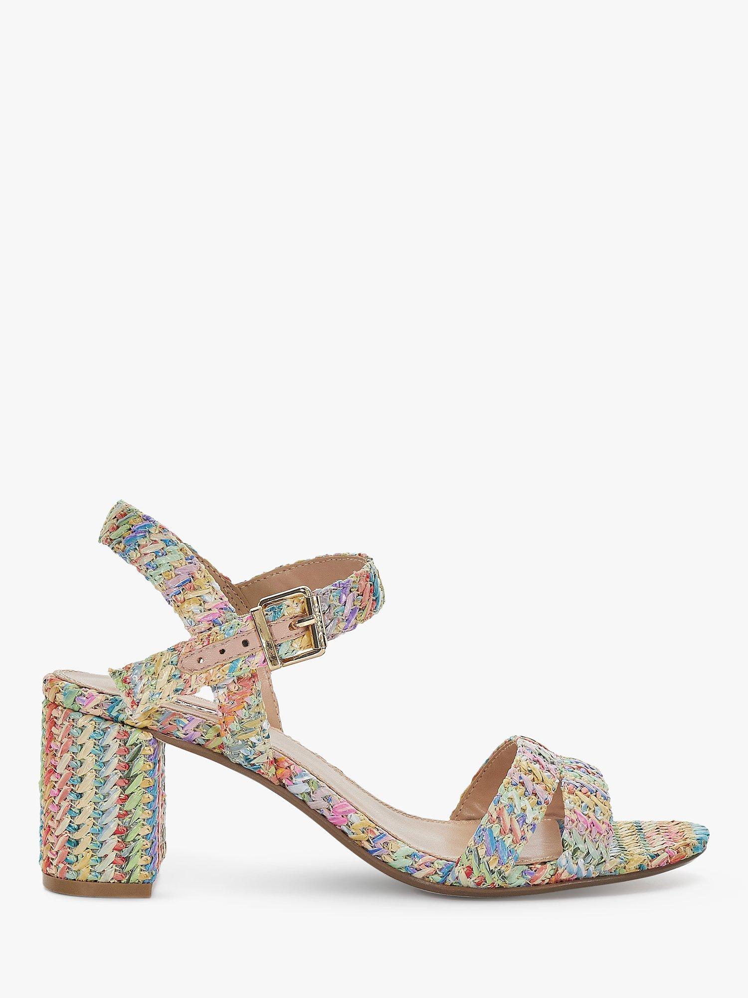 Dune Merisa Block Heel Sandals, Multi