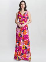 Phase Eight Louisa Abstract Print Maxi Dress, Red/Multi