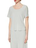 Gina Bacconi Triple Layer Chiffon Blouse, Silver Mist