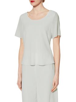 Gina Bacconi Triple Layer Chiffon Top - view 2, Silver Mist