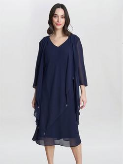 Gina Bacconi Rita 2 Piece Midi Dress And Jacket, Navy, Navy