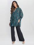 Gina Bacconi Dido Collarless Shirt, Multi