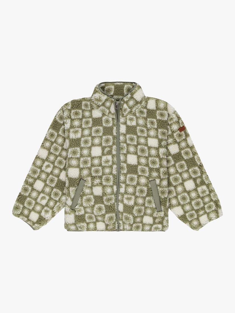 Product image 1 of 2, which shows Roxy Kids' Like Electricity Fleece, Oil Green, 14 years