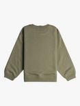 Roxy Kids' Morning Hike Sweatshirt, Oil Green