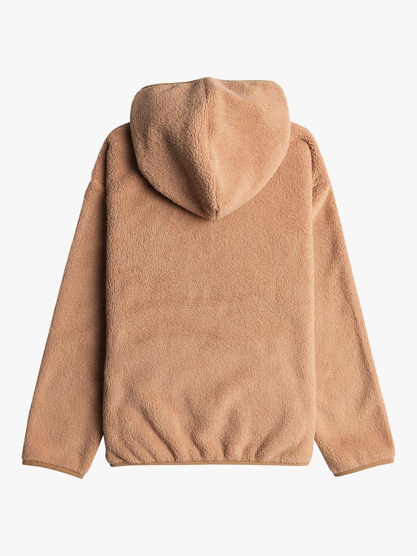 Product image 2 of 2, which shows Roxy Kids' My Oh My Fluffy Hoodie, Camel, 8 years