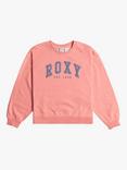 Roxy Kids' Green & Blues Logo Sweatshirt, Peach