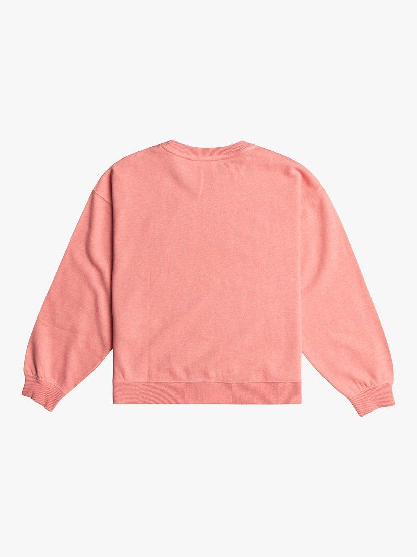 Product image 2 of 2, which shows Roxy Kids' Green & Blues Logo Sweatshirt, Peach, 14 years