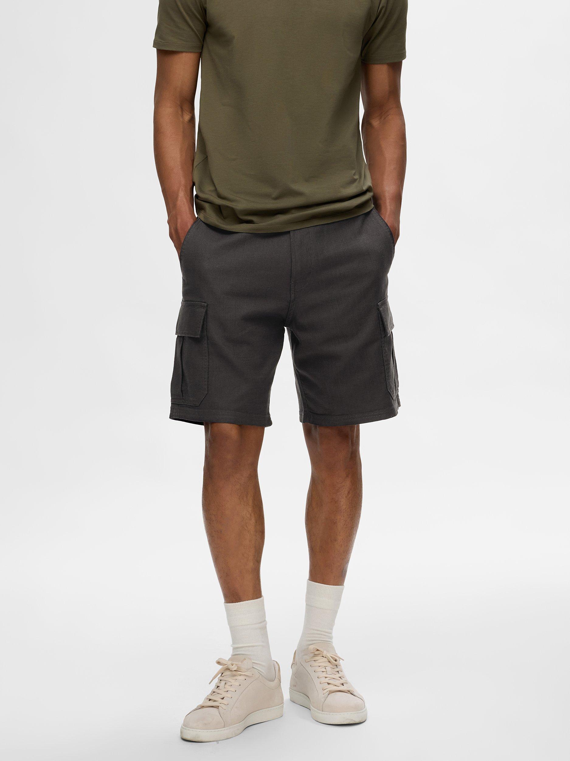 SELECTED HOMME Regular Fit Cotton Blend Cargo Shorts, Phantom
