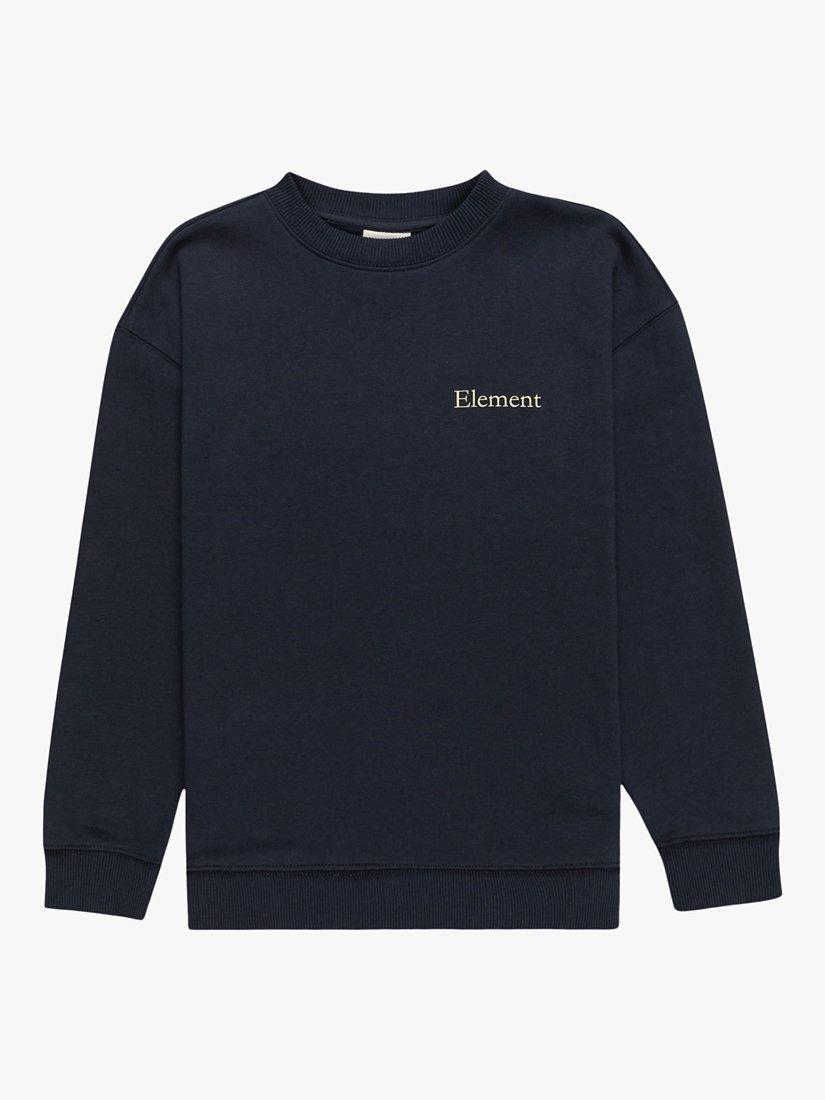 Product image 1 of 2, which shows Element Kids' x Smokey Bear Collection Cotton Blend Sweatshirt, Eclipse Navy, 12 years