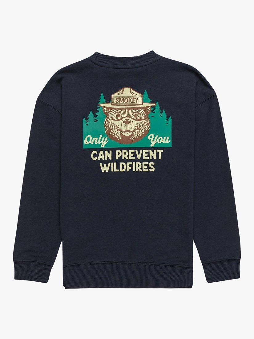 Product image 2 of 2, which shows Element Kids' x Smokey Bear Collection Cotton Blend Sweatshirt, Eclipse Navy, 12 years